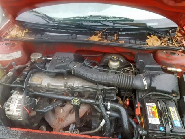 1G1JC524117323676 - 2001 CHEVROLET CAVALIER B RED photo 7