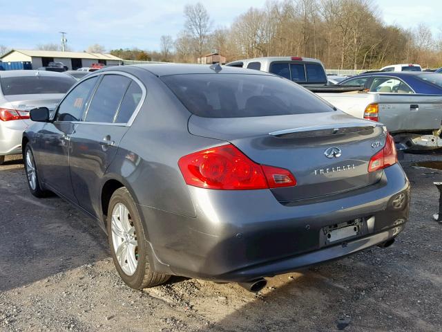 JN1CV6AR7AM452457 - 2010 INFINITI G37 GRAY photo 3