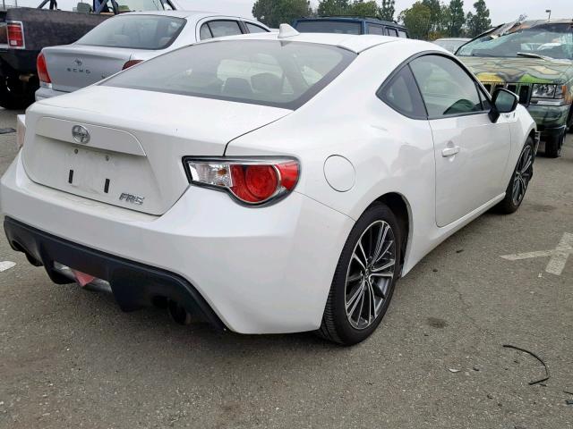 JF1ZNAA18F8711144 - 2015 TOYOTA SCION FR-S WHITE photo 4