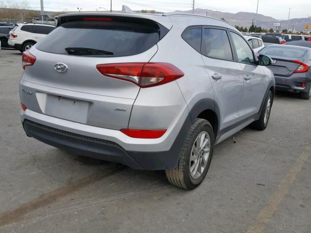 KM8J3CA43JU695952 - 2018 HYUNDAI TUCSON LIM SILVER photo 4