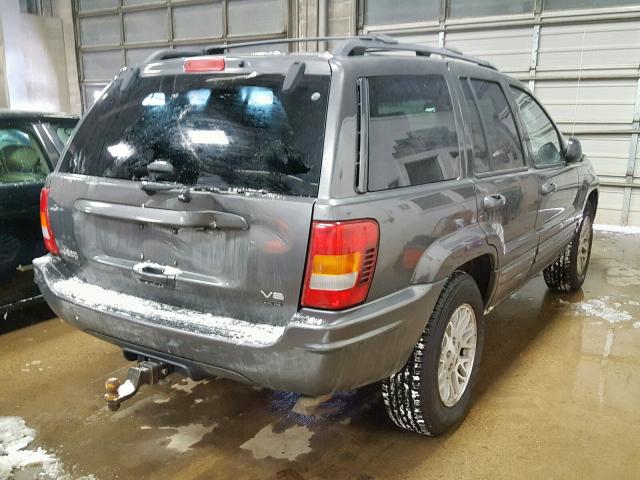 1J8GW58J14C281505 - 2004 JEEP GRAND CHER GRAY photo 4