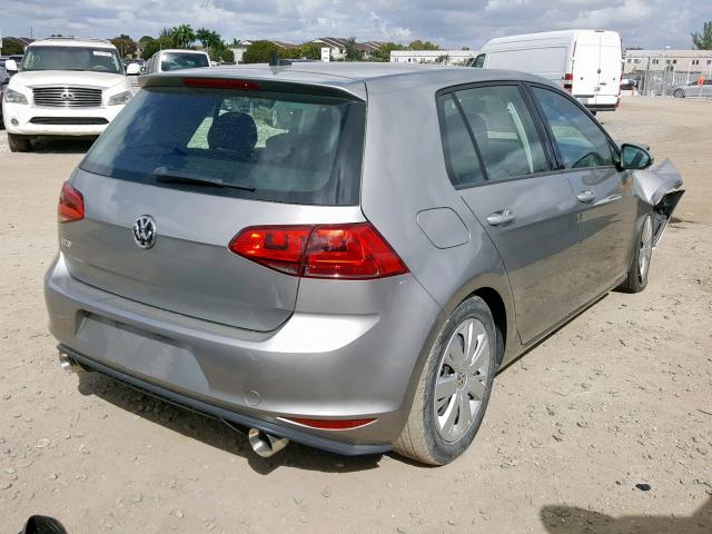 3VW2A7AU1FM034399 - 2015 VOLKSWAGEN GOLF TDI SILVER photo 4