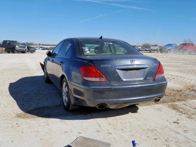 JH4KB16505C012407 - 2005 ACURA RL BLUE photo 3