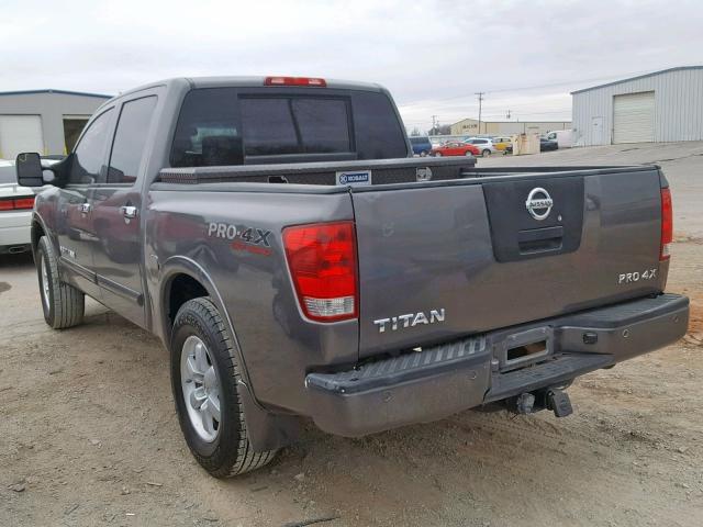 1N6AA0ECXBN317596 - 2011 NISSAN TITAN S GRAY photo 3