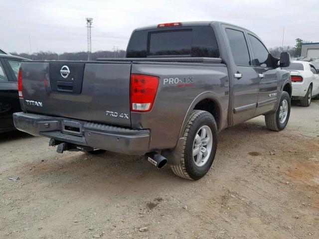 1N6AA0ECXBN317596 - 2011 NISSAN TITAN S GRAY photo 4