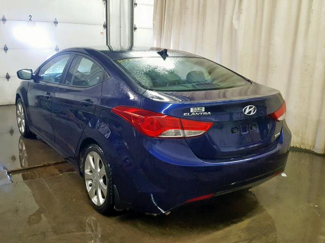 5NPDH4AE7CH149668 - 2012 HYUNDAI ELANTRA GL BLUE photo 3