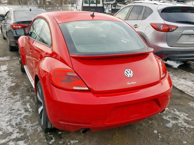 3VWVA7ATXDM647705 - 2013 VOLKSWAGEN BEETLE TUR RED photo 3