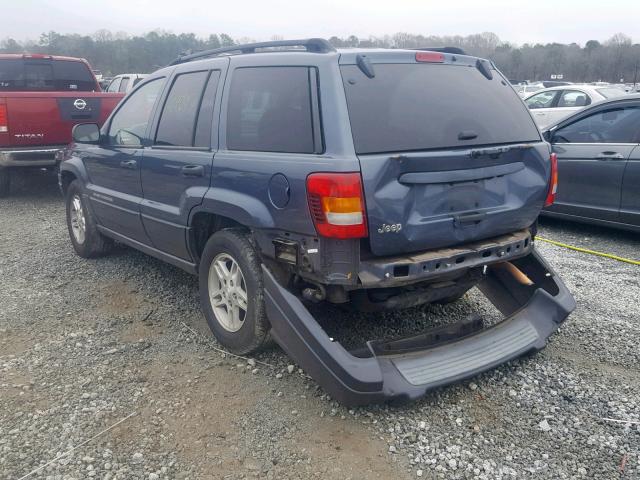 1J4GX48S43C614117 - 2003 JEEP GRAND CHER BLUE photo 3