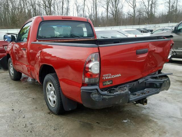 5TFNX4CN5BX001395 - 2011 TOYOTA TACOMA RED photo 3