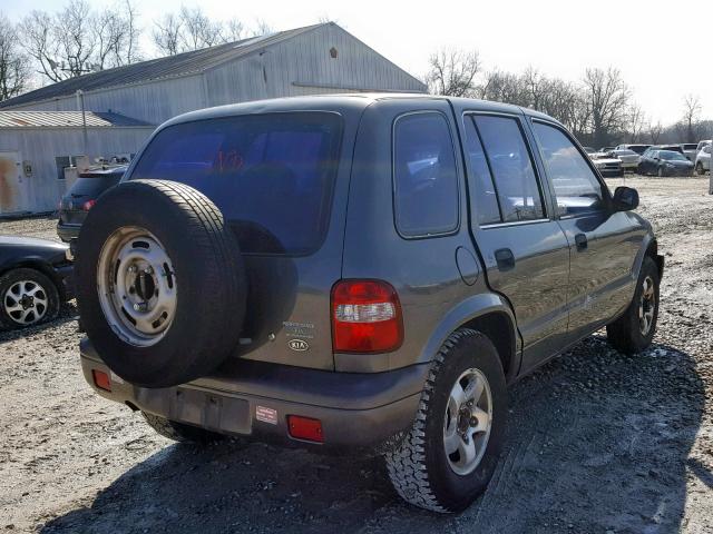 KNDJA723215074008 - 2001 KIA SPORTAGE GRAY photo 4