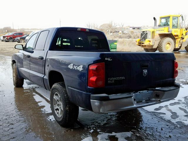 1D7HW48KX6S534527 - 2006 DODGE DAKOTA QUA BLUE photo 3