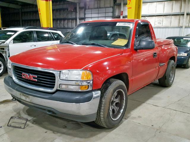 1GTEC14W01Z153377 - 2001 GMC NEW SIERRA RED photo 2