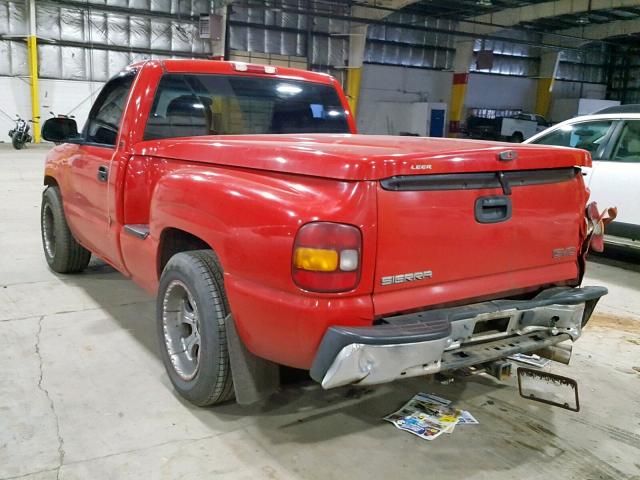 1GTEC14W01Z153377 - 2001 GMC NEW SIERRA RED photo 3