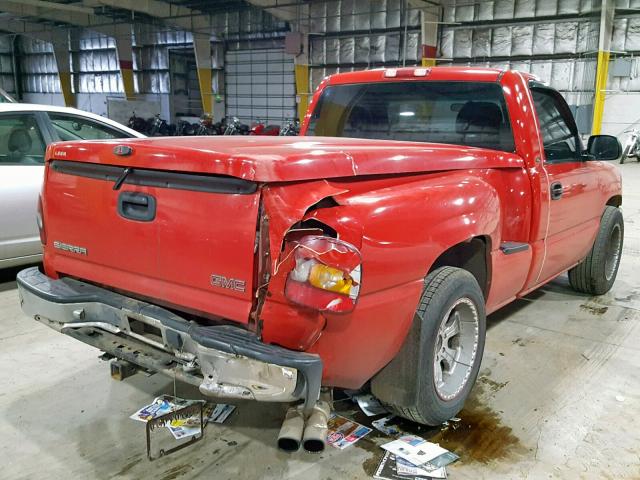 1GTEC14W01Z153377 - 2001 GMC NEW SIERRA RED photo 4