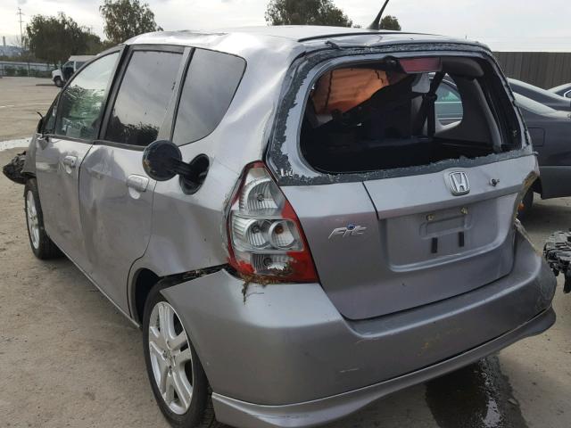 JHMGD386X8S040047 - 2008 HONDA FIT SPORT SILVER photo 3