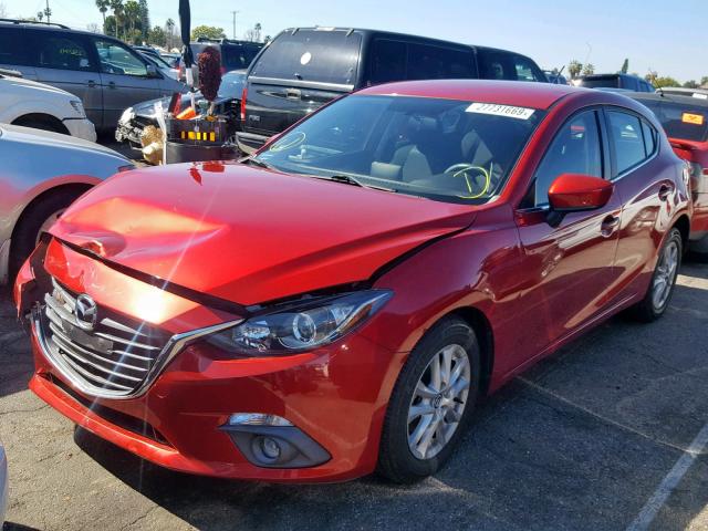 3MZBM1L76FM146370 - 2015 MAZDA 3 TOURING RED photo 2