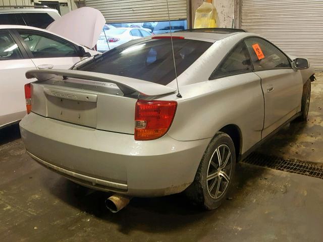 JTDDR32T8Y0067389 - 2000 TOYOTA CELICA GT GRAY photo 4