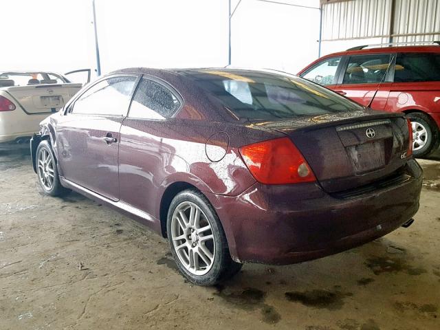 JTKDE177560066007 - 2006 TOYOTA SCION TC 栗色 照片 3