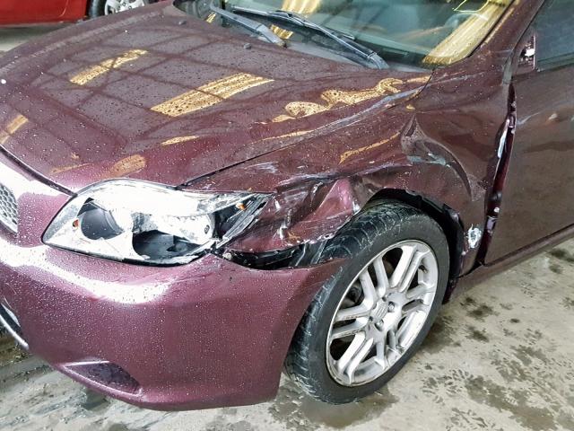 JTKDE177560066007 - 2006 TOYOTA SCION TC 栗色 照片 9