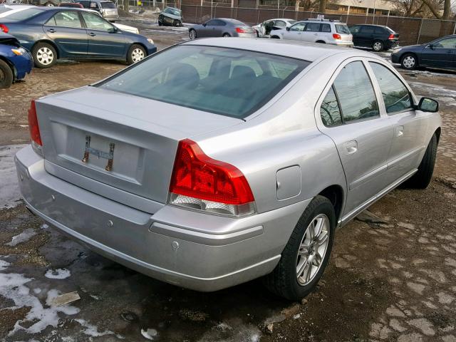 YV1RH592862538986 - 2006 VOLVO S60 2.5T SILVER photo 4