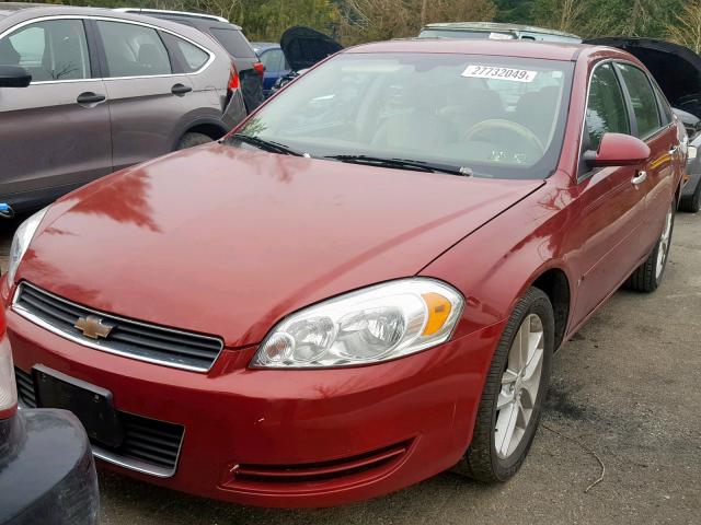 2G1WU583589269065 - 2008 CHEVROLET IMPALA LTZ BURGUNDY photo 2