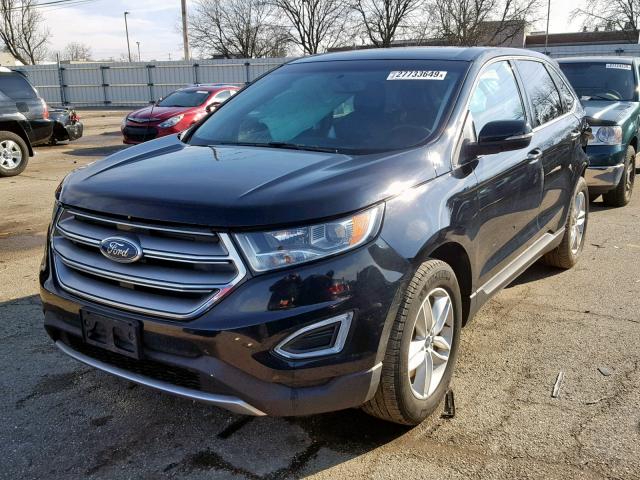 2FMPK4J90GBB10323 - 2016 FORD EDGE SEL BLACK photo 2