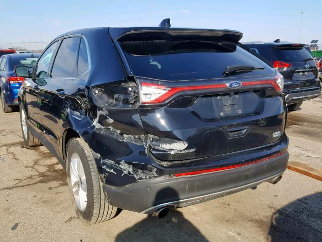 2FMPK4J90GBB10323 - 2016 FORD EDGE SEL BLACK photo 3