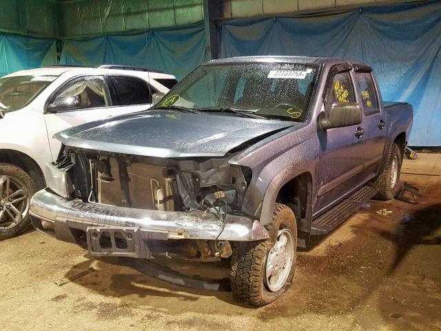 1GCDT13E478236605 - 2007 CHEVROLET COLORADO BLUE photo 2