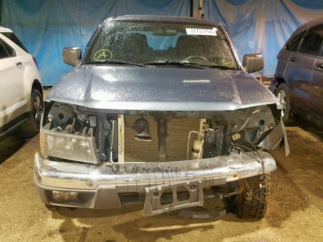 1GCDT13E478236605 - 2007 CHEVROLET COLORADO BLUE photo 9