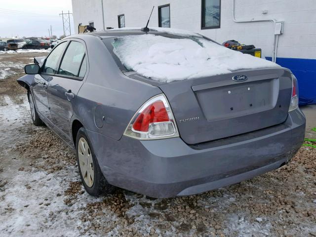 3FAHP06Z97R217552 - 2007 FORD FUSION S GRAY photo 3