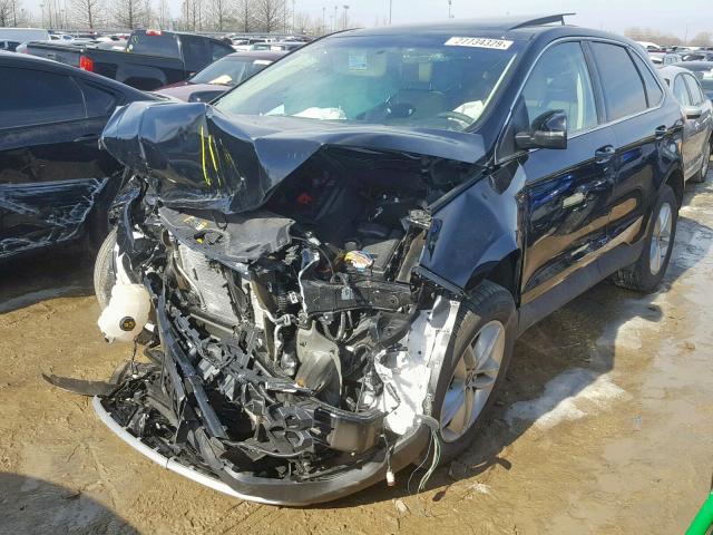 2FMPK4J98HBC31375 - 2017 FORD EDGE SEL BLACK photo 2