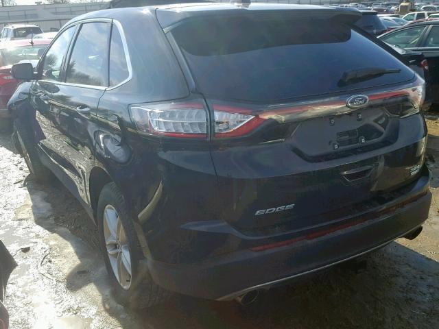 2FMPK4J98HBC31375 - 2017 FORD EDGE SEL BLACK photo 3