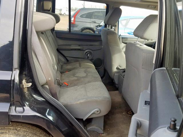 1J8HG48K66C354729 - 2006 JEEP COMMANDER BLACK photo 6