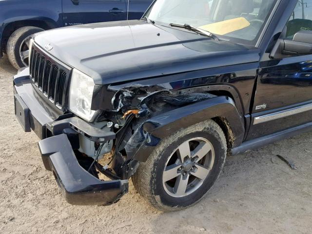 1J8HG48K66C354729 - 2006 JEEP COMMANDER BLACK photo 9