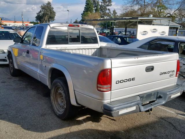 1D7HL12X33S133828 - 2003 DODGE DAKOTA SXT GRAY photo 3