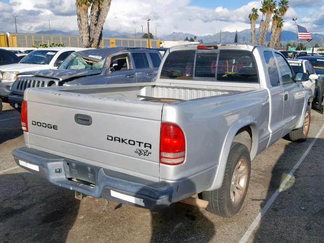 1D7HL12X33S133828 - 2003 DODGE DAKOTA SXT GRAY photo 4