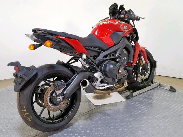 JYARN53E4JA002774 - 2018 YAMAHA MT09 RED photo 8