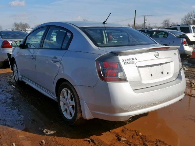 3N1AB6AP6CL625610 - 2012 NISSAN SENTRA 2.0 SILVER photo 3