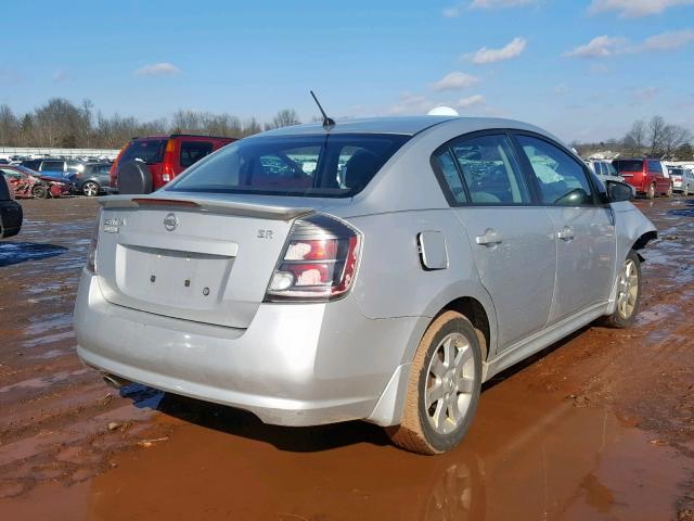 3N1AB6AP6CL625610 - 2012 NISSAN SENTRA 2.0 SILVER photo 4