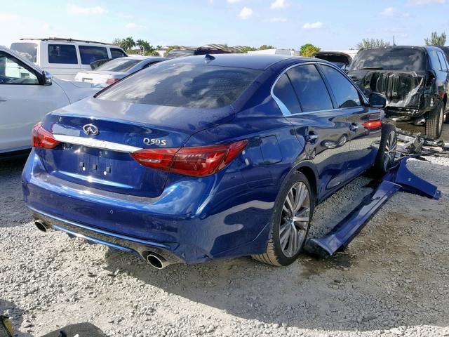 JN1EV7AP8KM513880 - 2019 INFINITI Q50 LUXE BLUE photo 4