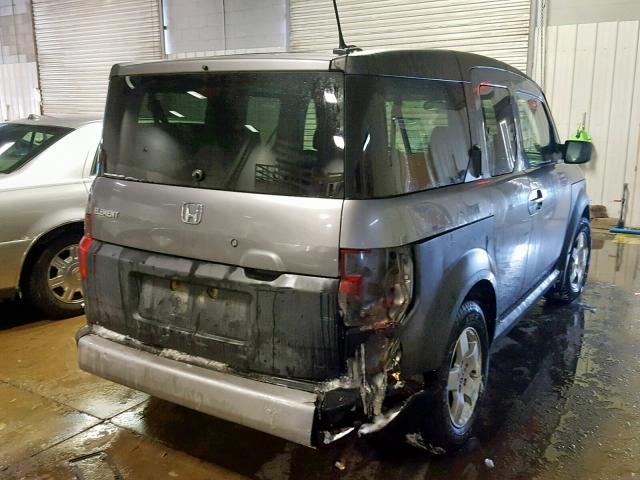 5J6YH28695L008307 - 2005 HONDA ELEMENT EX GRAY photo 4