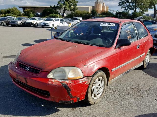 2HGEJ634XTH107448 - 1996 HONDA CIVIC DX RED photo 2