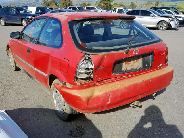 2HGEJ634XTH107448 - 1996 HONDA CIVIC DX RED photo 3