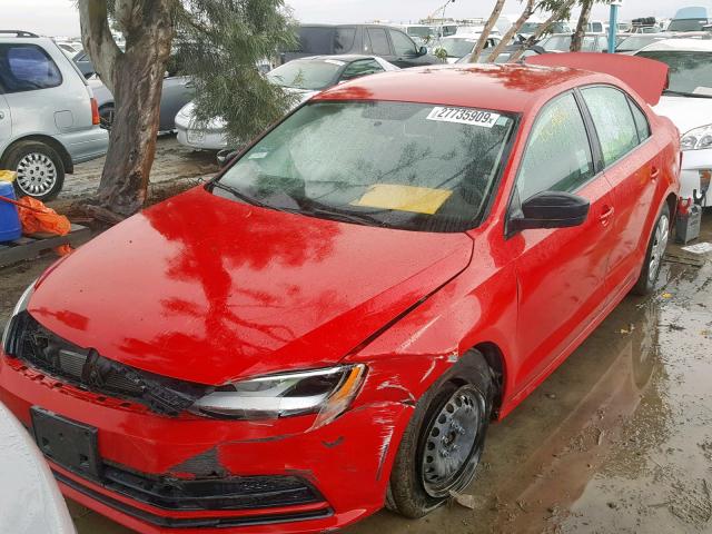 3VW2K7AJ8FM403794 - 2015 VOLKSWAGEN JETTA BASE RED photo 2
