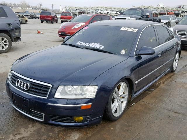 WAUML44E35N004184 - 2005 AUDI A8 L QUATT BLUE photo 2