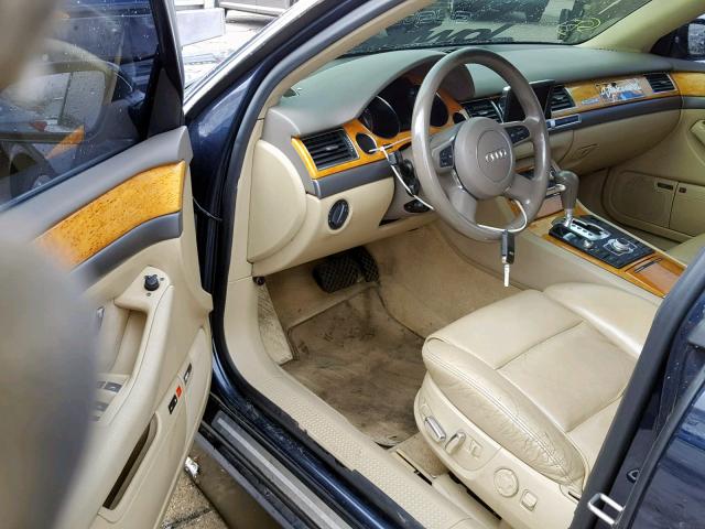 WAUML44E35N004184 - 2005 AUDI A8 L QUATT BLUE photo 9