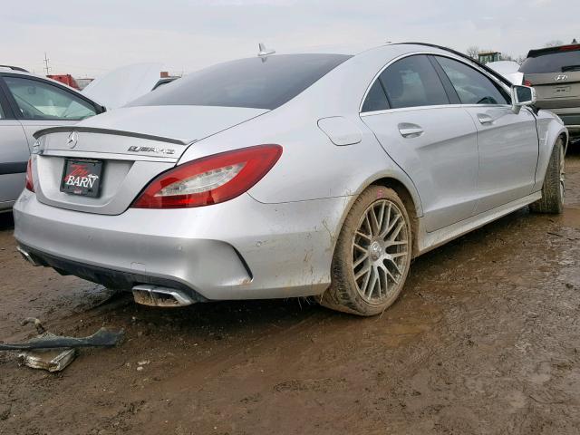 WDDLJ7GBXFA144478 - 2015 MERCEDES-BENZ CLS 63 AMG SILVER photo 4