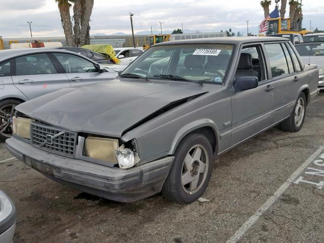 YV1FA8741L1476412 - 1990 VOLVO 740 GRAY photo 2