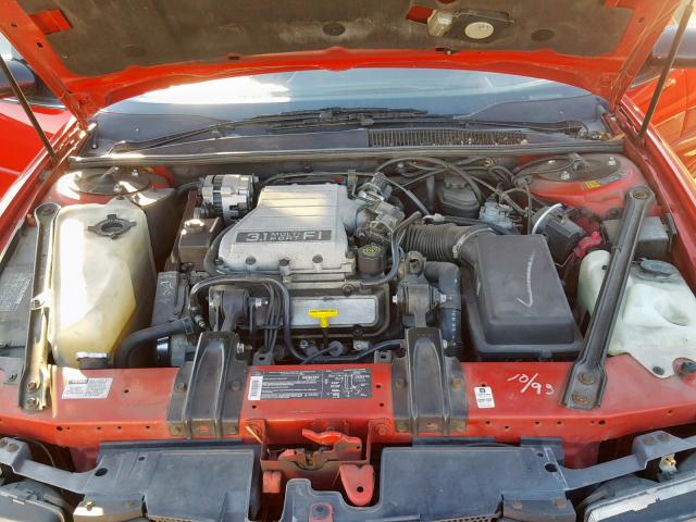 1G3WH54T3PD342761 - 1993 OLDSMOBILE CUTLASS SU RED photo 7