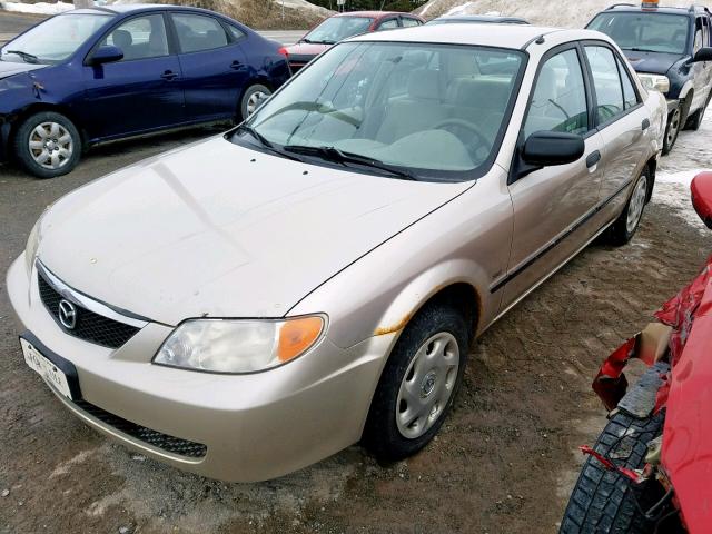 JM1BJ222610411842 - 2001 MAZDA PROTEGE DX BEIGE photo 2